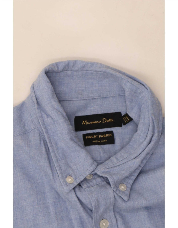 Ανδρικό πουκάμισο Massimo Dutti, μεσαίο μπλε