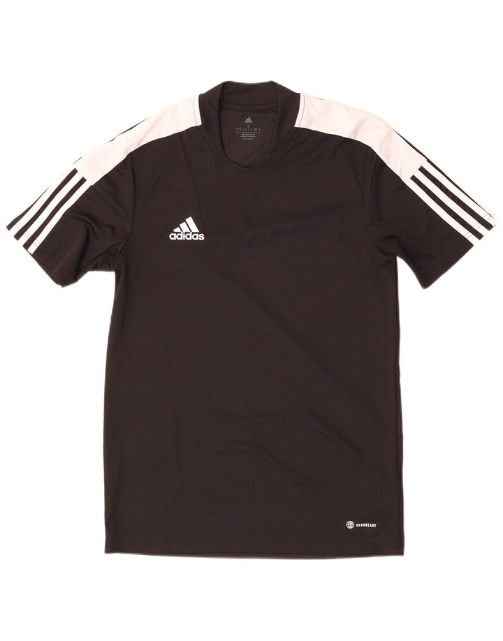 Adidas Ανδρικό T-Shirt Aeroready Top Small Black Colourblock Πολυεστέρας