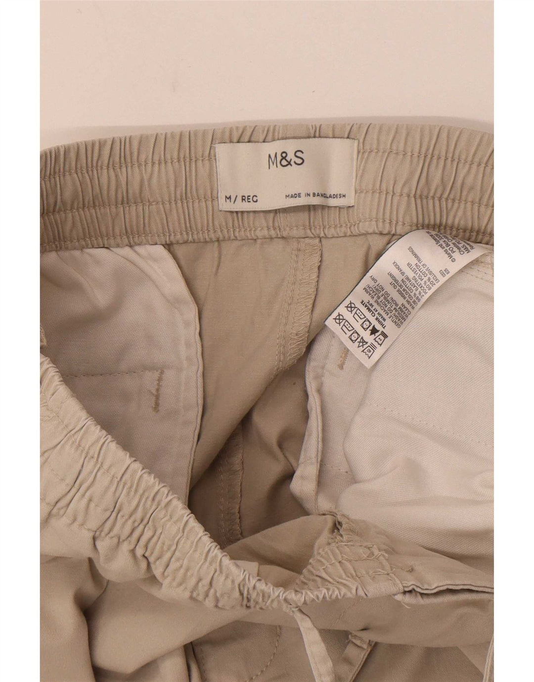 Marks & Spencer Ανδρικό λεπτό παντελόνι Chino Μεσαίο W32 L29 Μπεζ βαμβακερό
