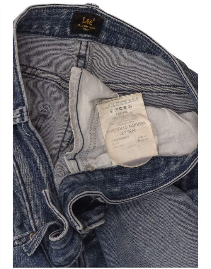 Lee Mens Marion Straight Jeans W30 L31 Blue Cotton