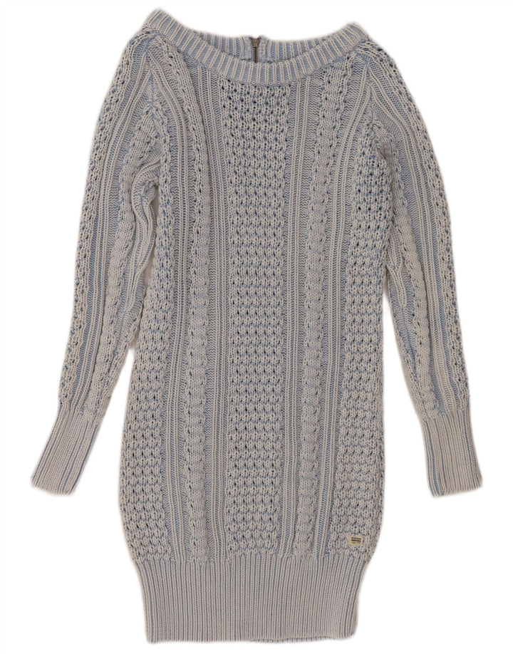 G-Star Γυναικείο υπερμεγέθη φόρεμα UK 10 Μικρό Μπλε Βαμβακερό