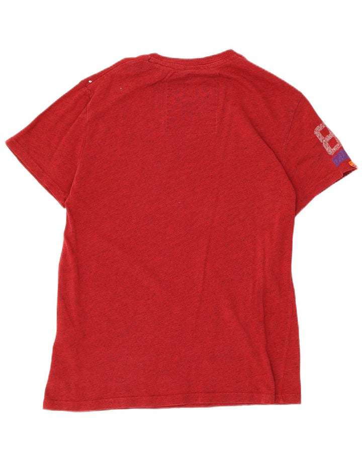 Ανδρικό γραφικό μπλουζάκι Superdry Top Μεσαίο κόκκινο βαμβακερό