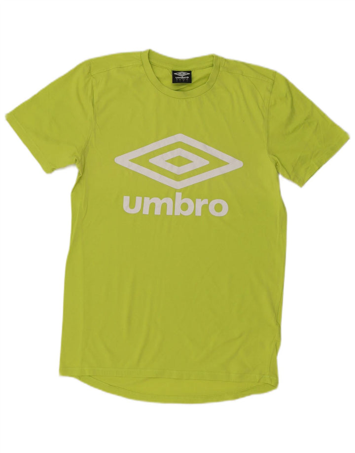 Ανδρικό γραφικό μπλουζάκι Umbro, μικρό πράσινο βαμβακερό