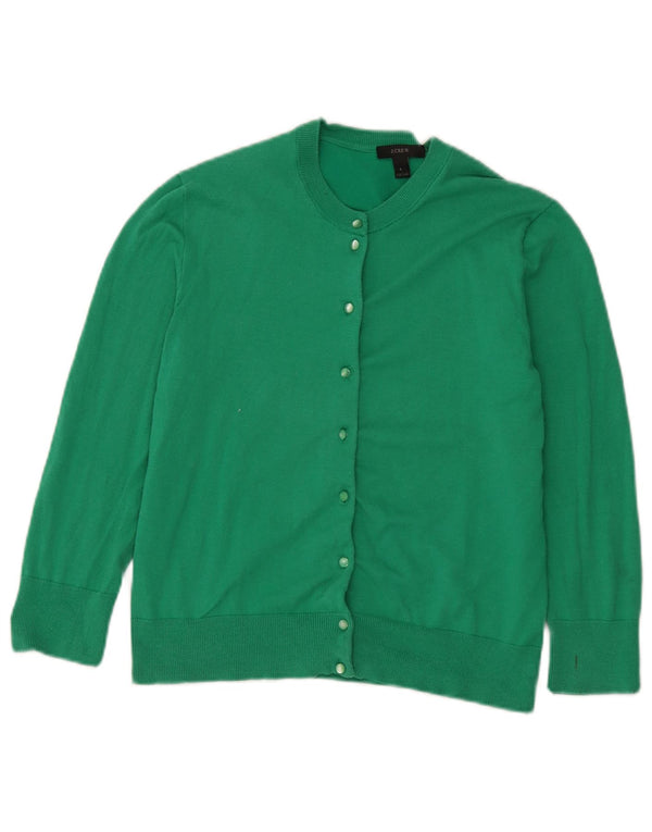 J. Crew Womens Cardigan Sweater UK 14 Large Green Cotton