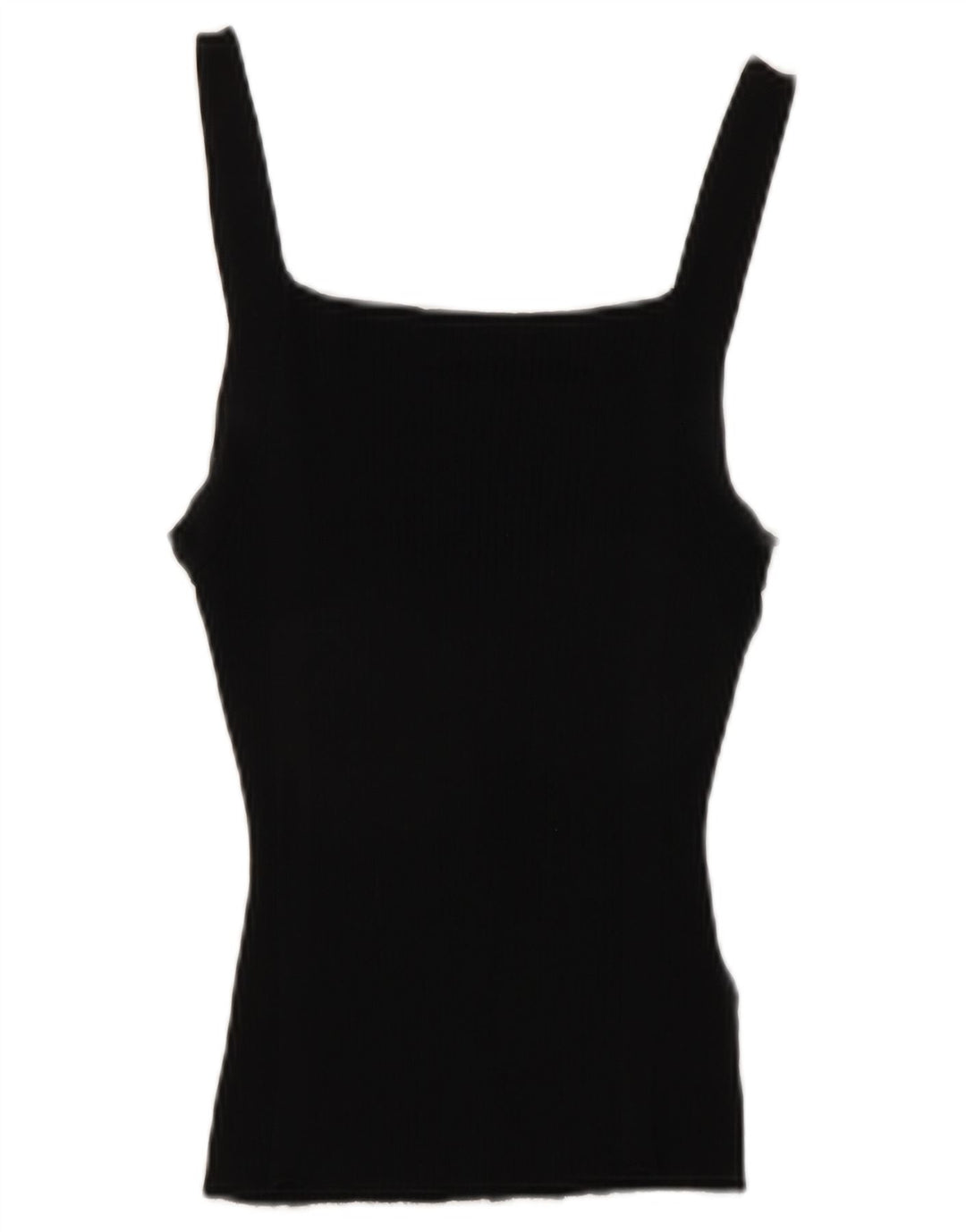 Zara Womens Crop Cami Top UK 12 Medium Black Viscose