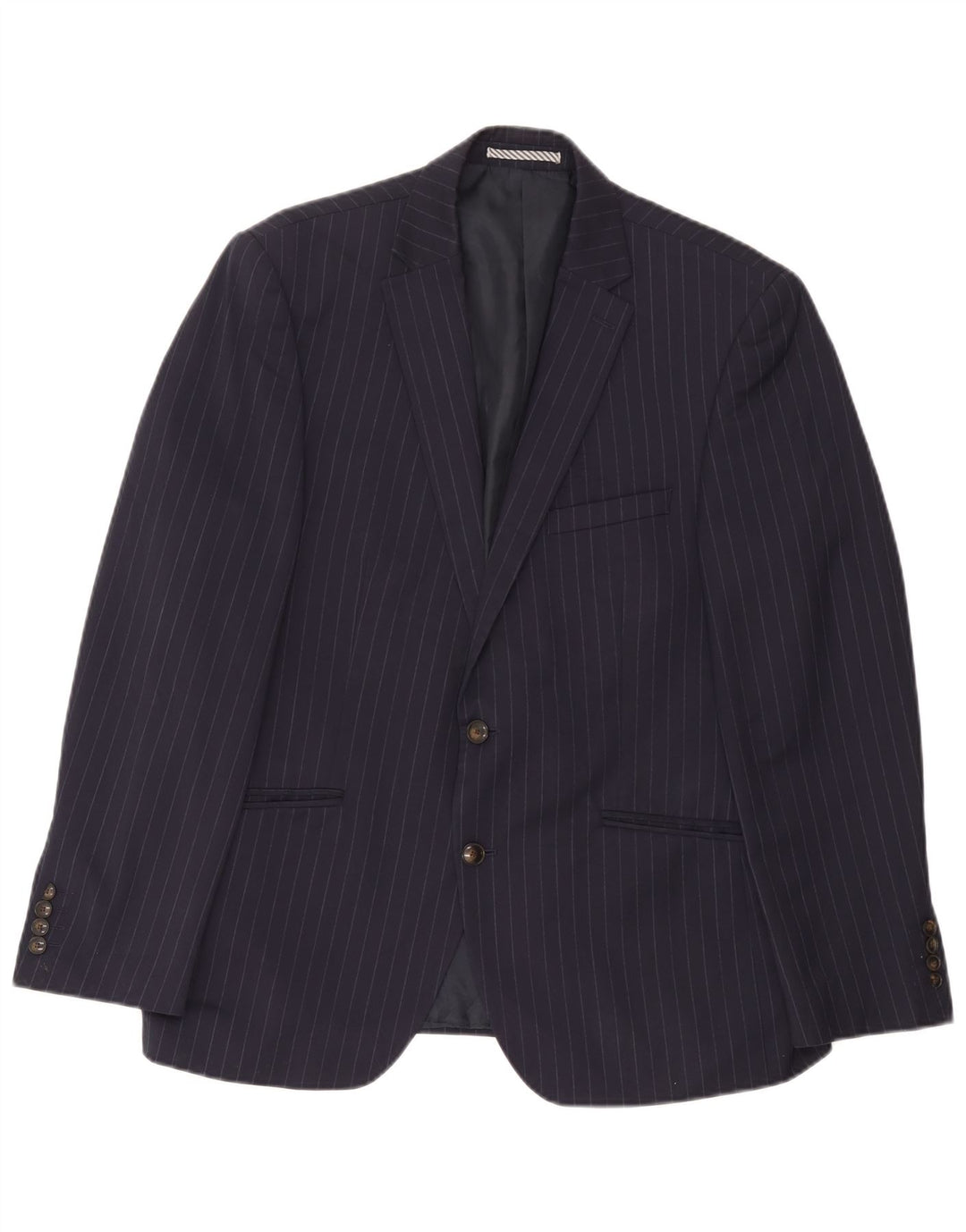 Marks & Spencer Ανδρικό Μπουφάν Blazer IT 42 Medium Navy Blue Pinstripe