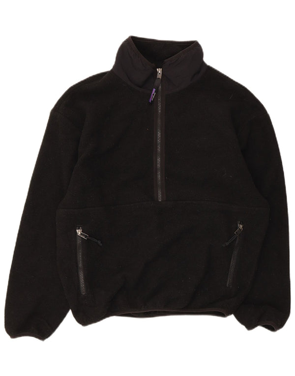 Patagonia Mens Zip Neck Fleece Jumper XS Black Polyester