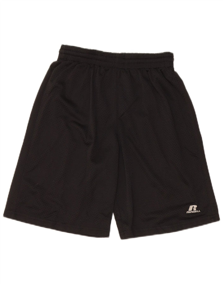 Russell Athletic Boys Sport σορτς 10-11 ετών Μεσαίο μαύρο πολυεστέρα