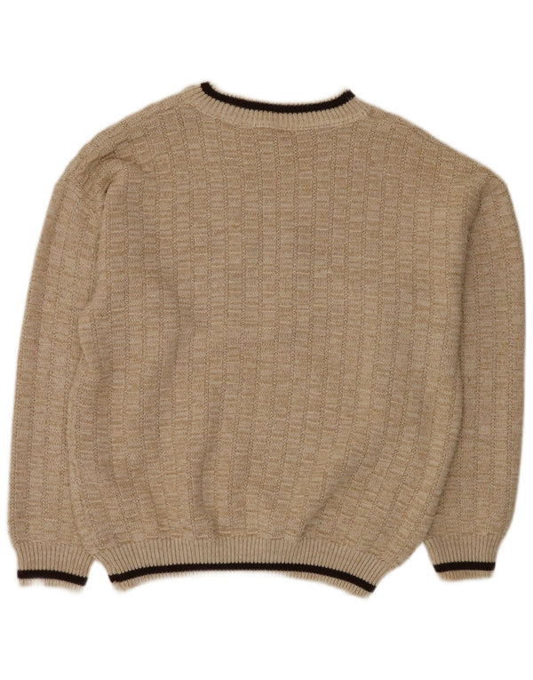 Ανδρικό πουλόβερ VINTAGE Graphic Crew Neck Jumper IT 52 XL Beige Polyacrylic