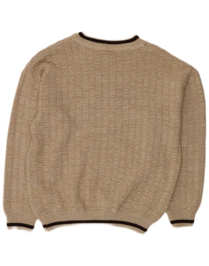 Ανδρικό πουλόβερ VINTAGE Graphic Crew Neck Jumper IT 52 XL Beige Polyacrylic