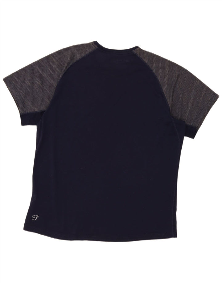 Ανδρικό T-Shirt Puma Top XL Navy Blue Colorblock Πολυεστέρας