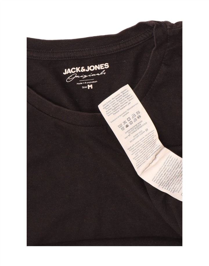 Jack & Jones Ανδρικό T-Shirt Top Μεσαίο μαύρο βαμβακερό