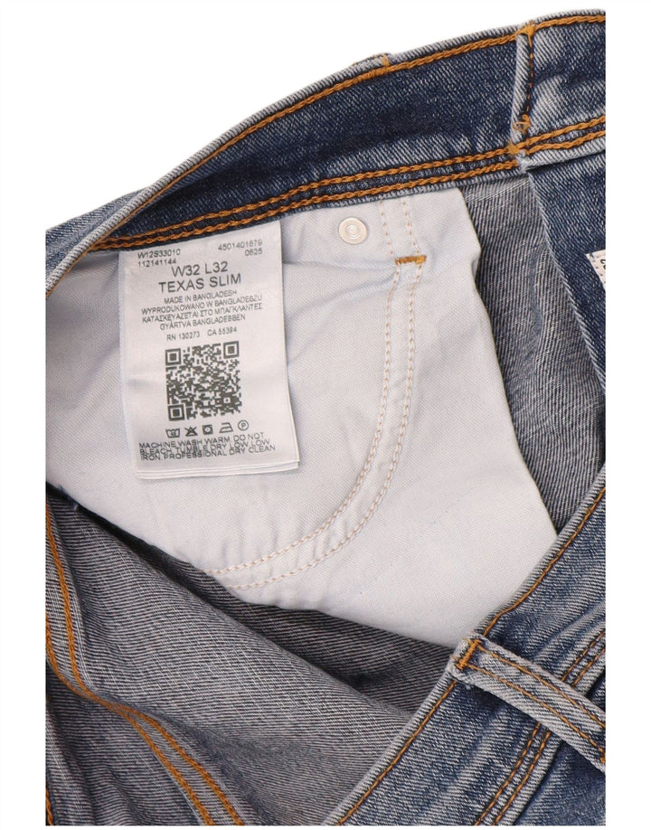 Wrangler Ανδρικό Texas Slim Jeans W32 L32 Blue Cotton