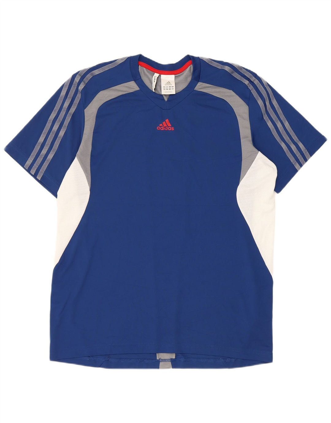 Ανδρικό T-Shirt Adidas Climacool Top Large Blue Colourblock Πολυεστέρας