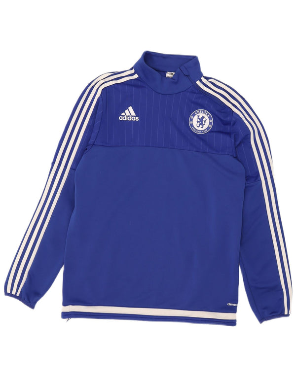 Adidas Mens Chelsea FC Graphic Top Long Sleeve Medium Blue Colourblock