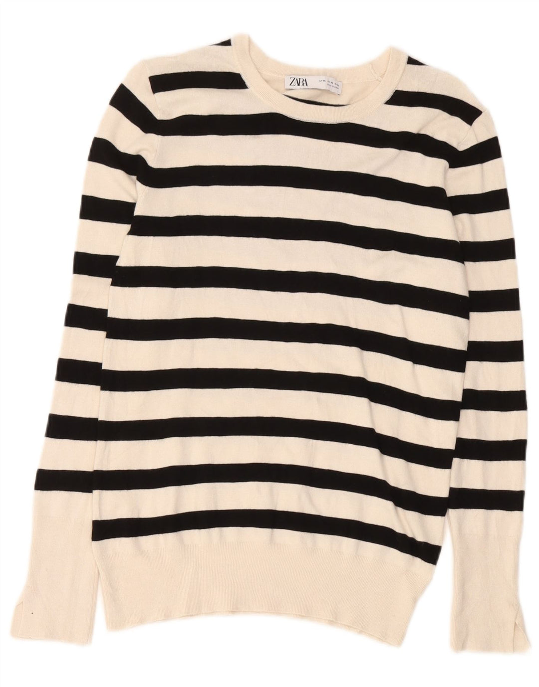 Zara Γυναικεία Μπλούζα Τοπ UK 18 XL Λευκή ριγέ