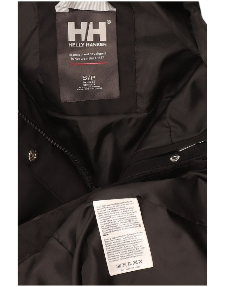 Helly Hansen Γυναικείο παλτό με κουκούλα αντιανεμικό UK 10 μικρό μαύρο πολυεστέρα