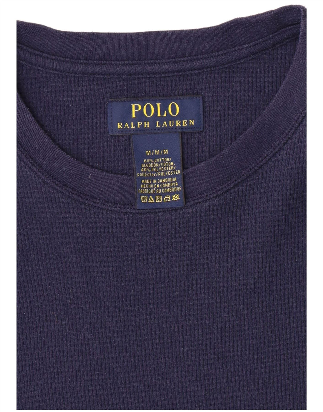 Ανδρικό μπλουζάκι POLO RALPH LAUREN Μακρυμάνικο μεσαίο μπλε βαμβακερό