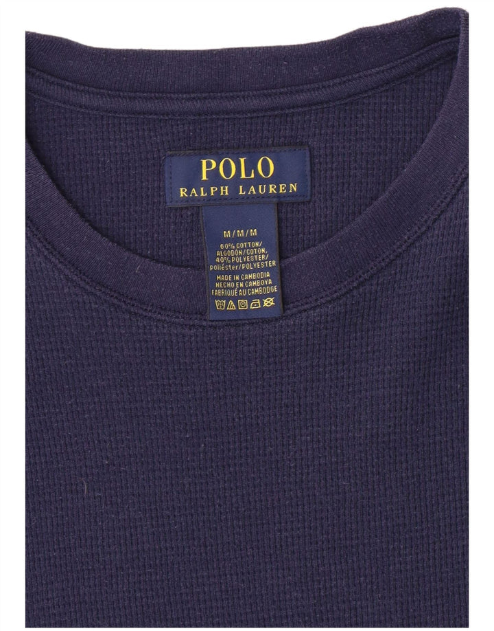 Ανδρικό μπλουζάκι POLO RALPH LAUREN Μακρυμάνικο μεσαίο μπλε βαμβακερό