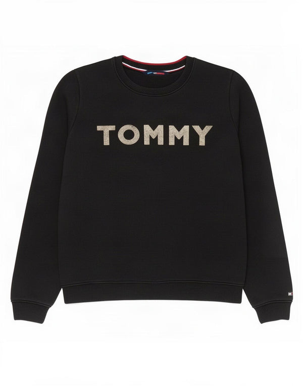 Γυναικεία φούτερ Tommy Hilfiger Graphic Jumper UK 14 Medium Black Cotton
