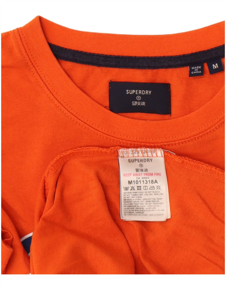 Ανδρικό γραφικό μπλουζάκι Superdry, μεσαίο πορτοκαλί βαμβακερό