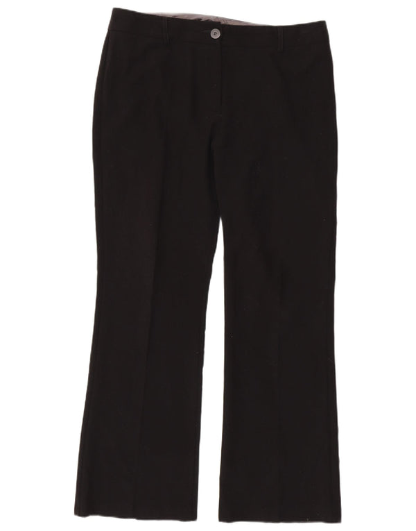 Marks & Spencer Γυναικεία Bootcut Casual Παντελόνι UK 14 Large W34 L30 Black