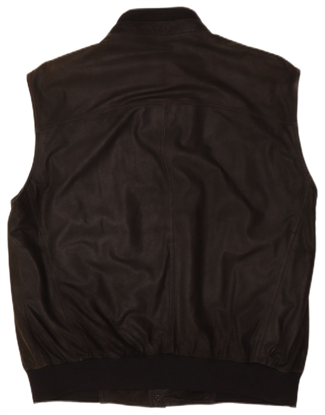 Striwa Ανδρικό Δερμάτινο Gilet IT 58 4XL Μαύρο Δερμάτινο