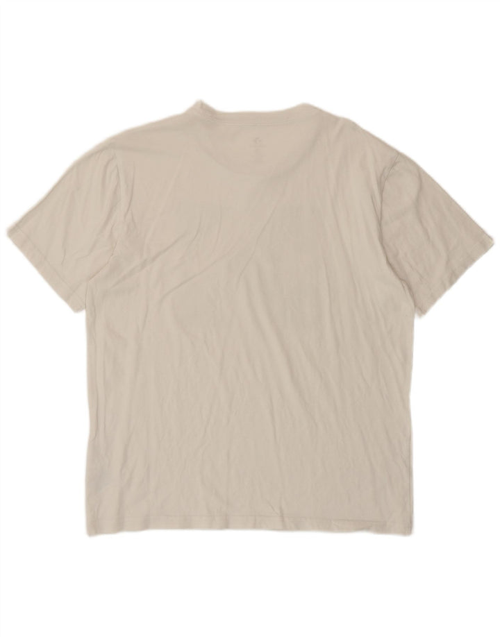 Ανδρικό γραφικό T-Shirt Converse Top από μεσαίο λευκό βαμβακερό