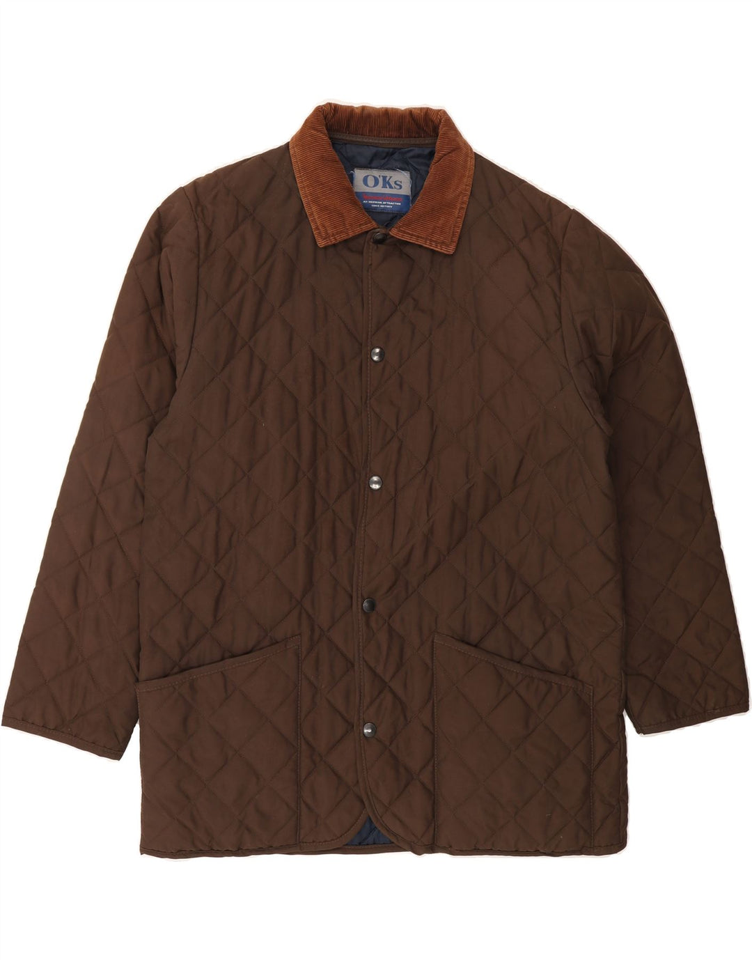 VINTAGE Mens Quilted Jacket UK 40 Large Brown Polyamide Vintage Vintage and Second-Hand Vintage from Messina Hembry 
