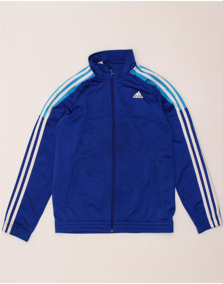 ADIDAS Boys Tracksuit Top Jacket 11-12 Years Blue Polyester Vintage Adidas and Second-Hand Adidas from Messina Hembry 