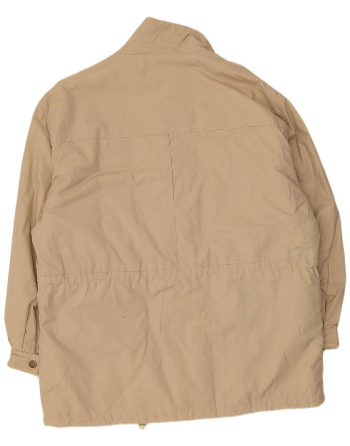 Vintage Ανδρικό παλτό αντιανεμικό IT 58 4XL Beige Polyester