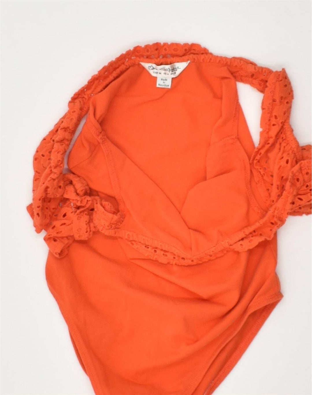 MISS SELFRIDGE Womens Bodysuit UK 8 Small  Red Cotton | Vintage Miss Selfridge | Thrift | Second-Hand Miss Selfridge | Used Clothing | Messina Hembry 