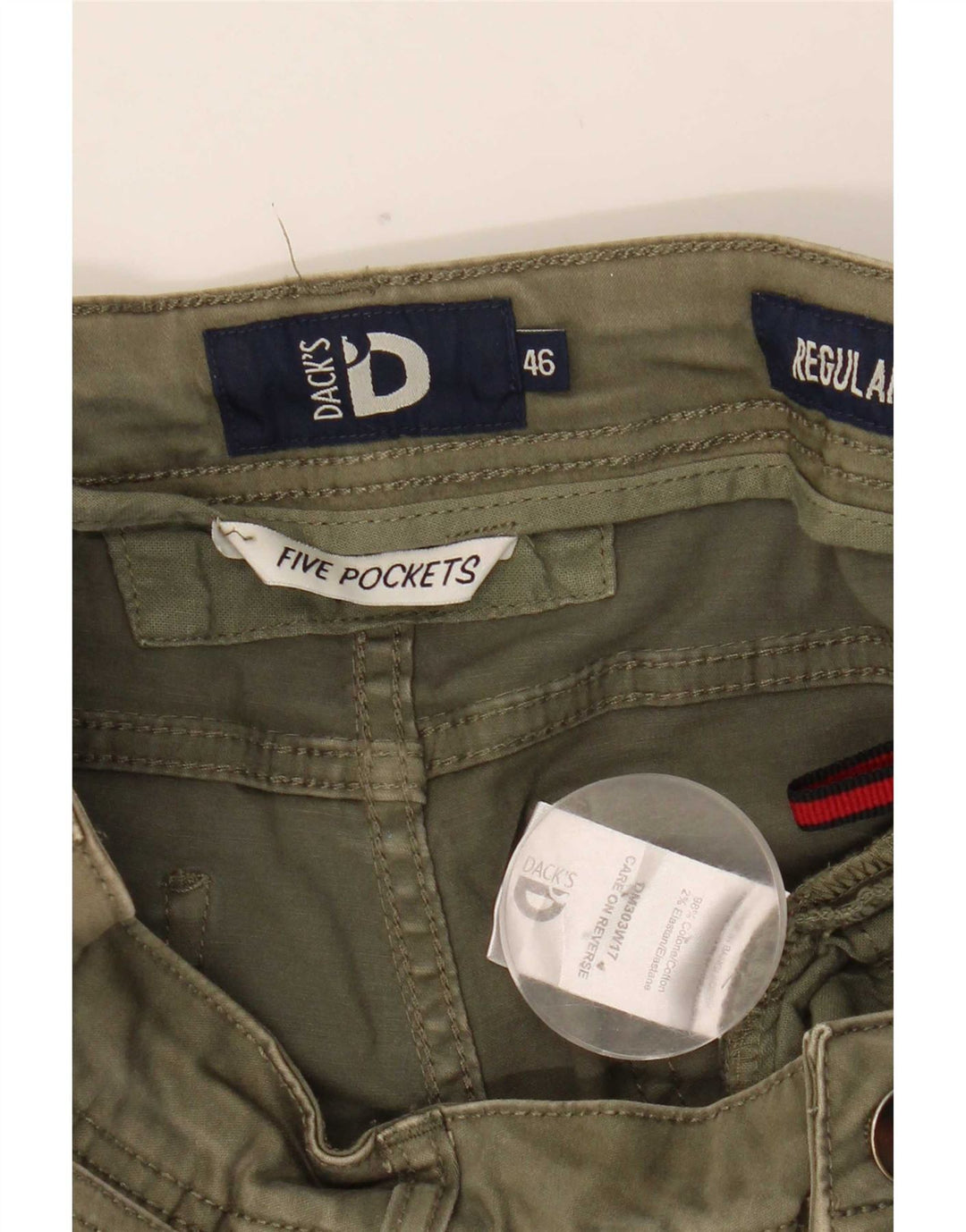 Dack's γυναικείο ίσιο casual παντελόνι IT 46 Large W32 L28 Khaki
