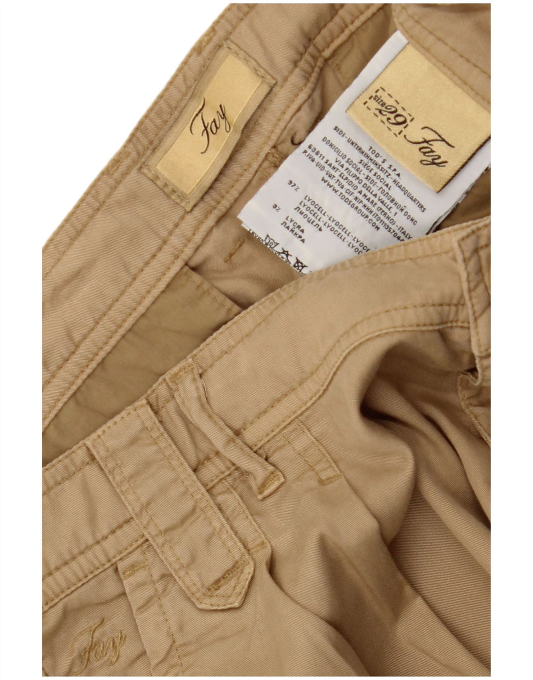 Γυναικείο σορτς Chino FAY W29 Medium Beige Lyocell