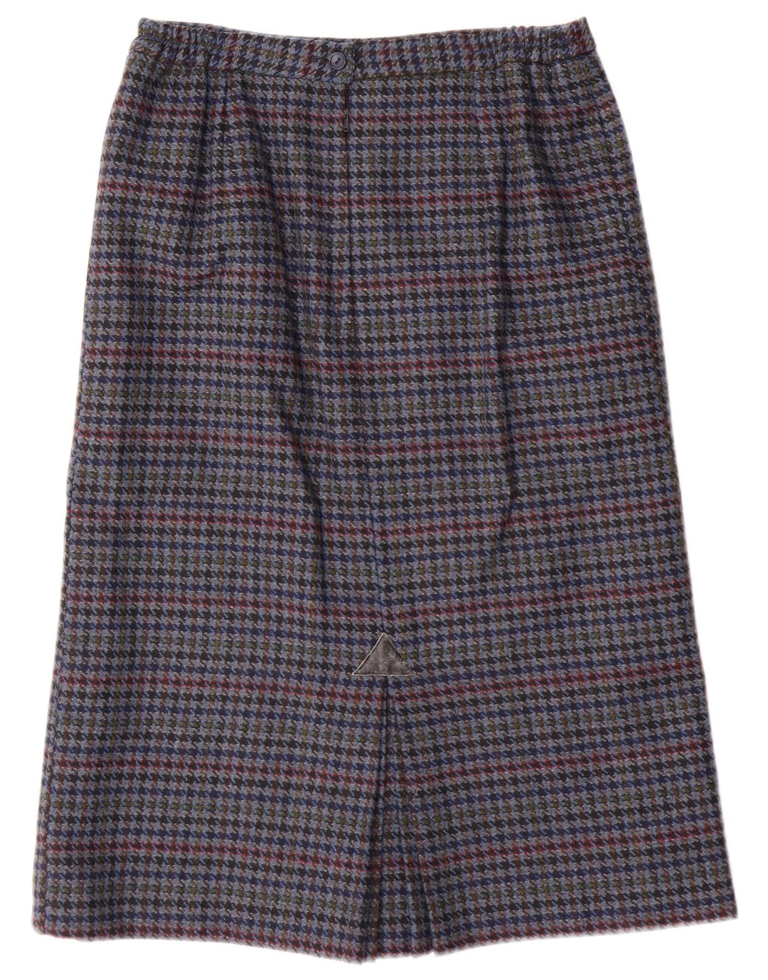 Vintage Γυναικεία Pencil Φούστα UK 14 Medium W28 Blue Houndstooth