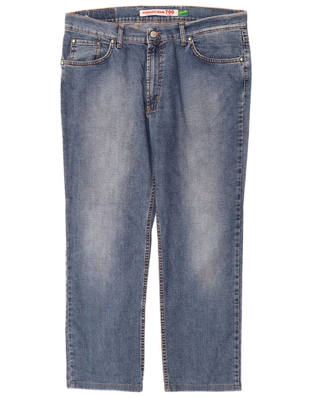 Carrera Mens 700 Regular Straight Jeans W38 L28 Μπλε Βαμβακερό