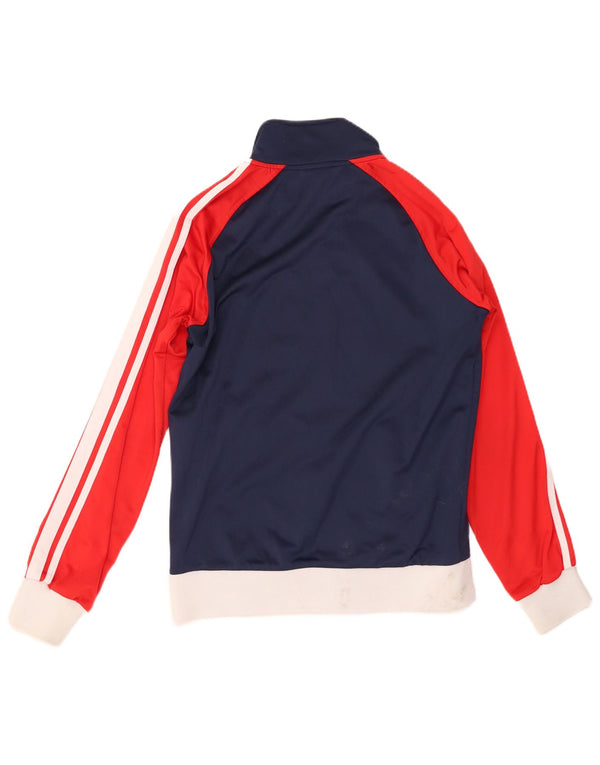 Ανδρική αθλητική φόρμα ASICS Top μπουφάν Small Navy Blue Colorblock Polyester