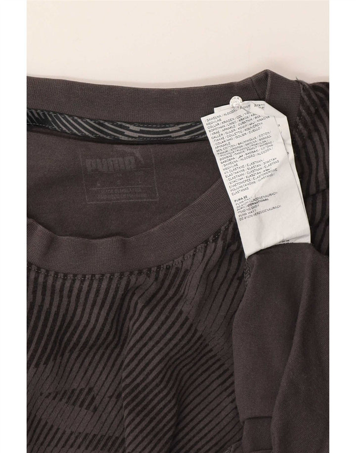 Ανδρικό T-Shirt Puma Τοπ μεγάλο γκρι γεωμετρικό βαμβάκι