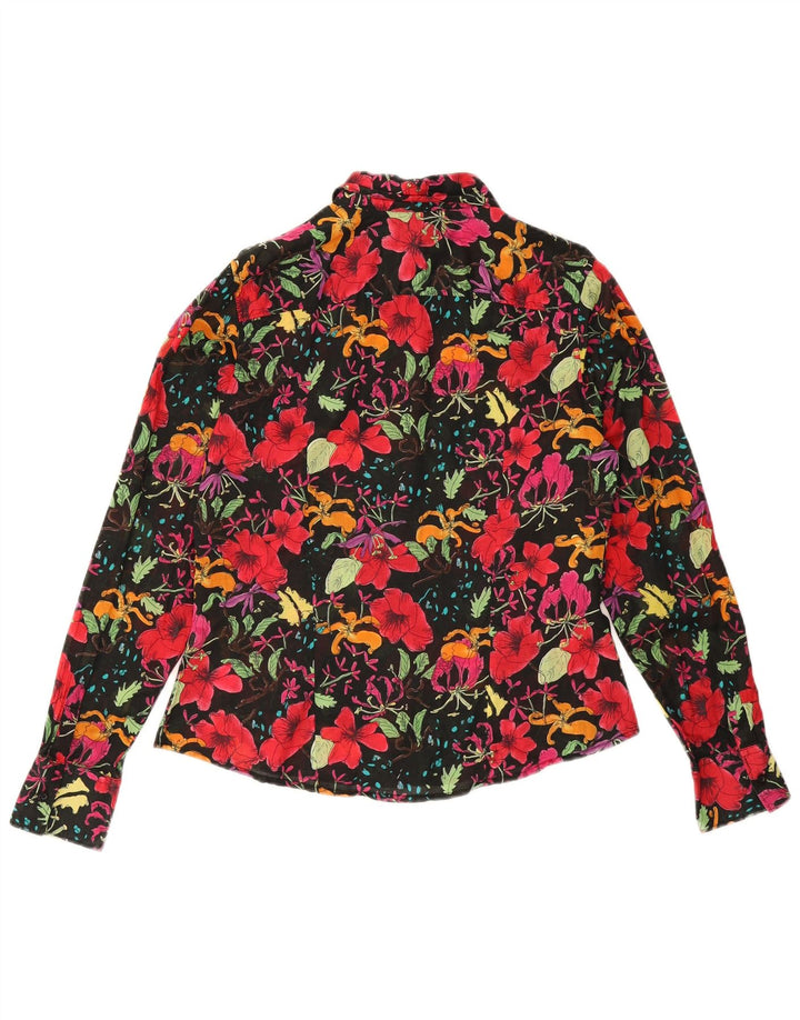TOMMY HILFIGER Womens Shirt US 6 Medium Multicoloured Floral Cotton