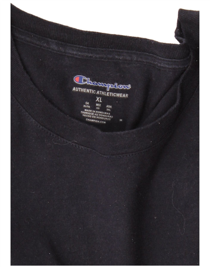 CHAMPION Ανδρικό γραφικό τοπ Μακρυμάνικο XL Navy Blue