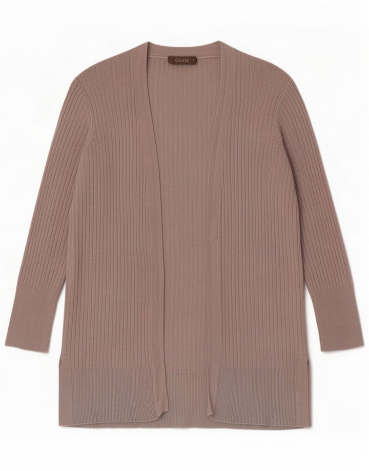 Oasis Γυναικείο ανοιχτό πουλόβερ ζακέτα UK 12 Medium Grey Viscose