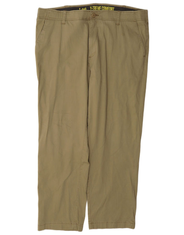 Lee Ανδρικό Extreme Comfort ίσιο παντελόνι Chino W38 L30 Χακί βαμβακερό