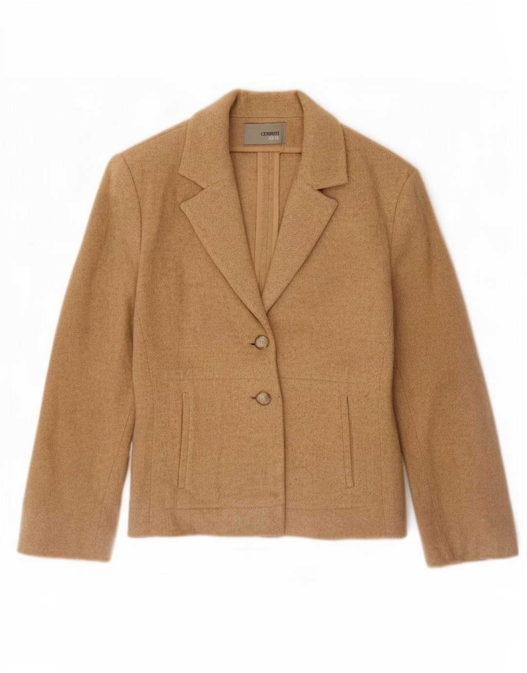 Cerruti Γυναικείο Μπουφάν σακάκι με 2 κουμπιά EU 36 Small Beige Camelhair