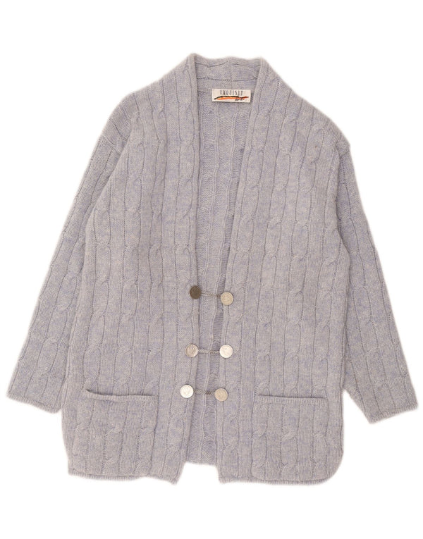 Exquisit Γυναικεία Ζακέτα πουλόβερ UK 16 Large Blue Wool