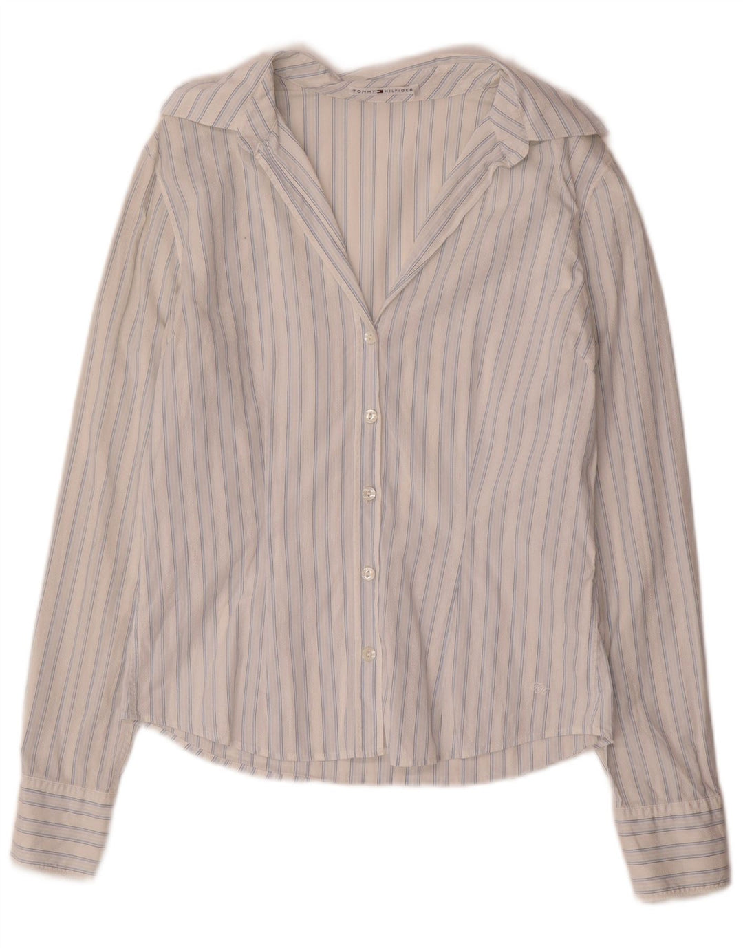Tommy Hilfiger Γυναικείο Πουκάμισο US 6 Μέτριο Λευκό Βαμβακερό ριγέ