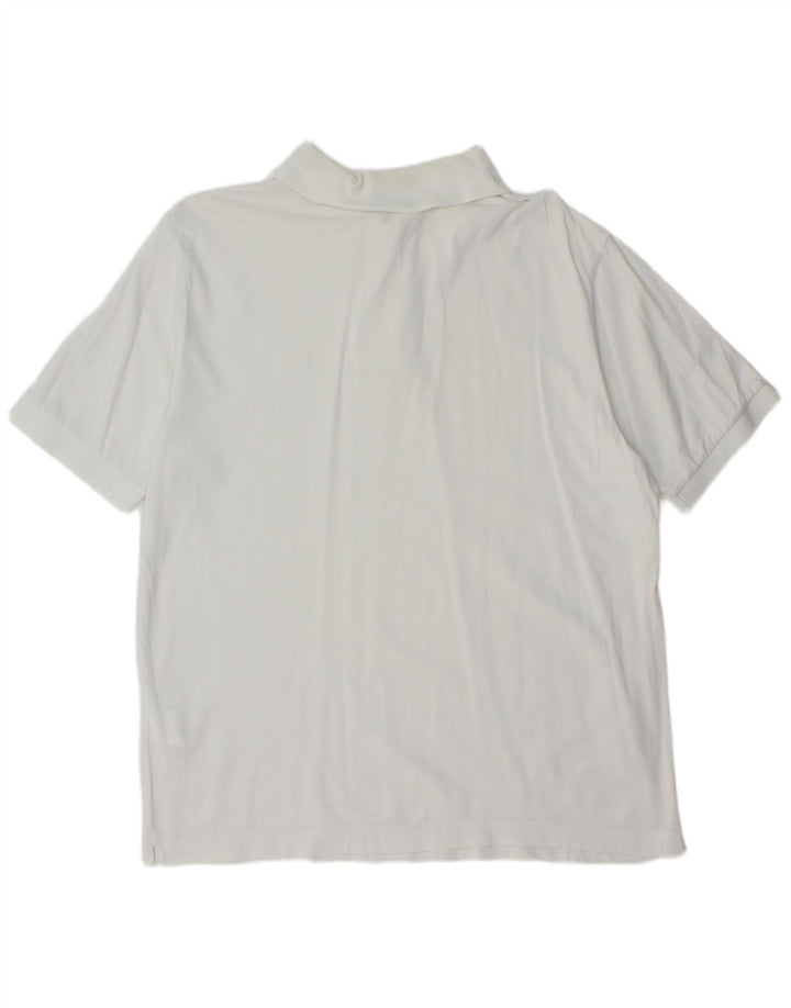 Sergio Tacchini Ανδρικό Πόλο Μπλουζάκι IT 50 Μεσαίο λευκό βαμβακερό
