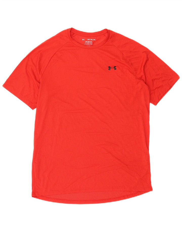 Under Armour Ανδρικό T-Shirt Top μεγάλο κόκκινο πολυεστέρα
