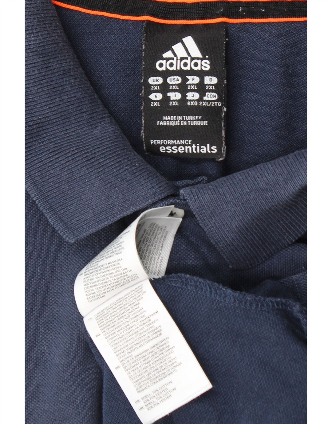 Ανδρικό πουκάμισο ADIDAS Climalite Polo 2XL Navy Blue Cotton