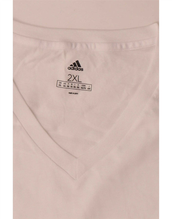 Ανδρικό T-Shirt Adidas Top 2XL Λευκό βαμβακερό