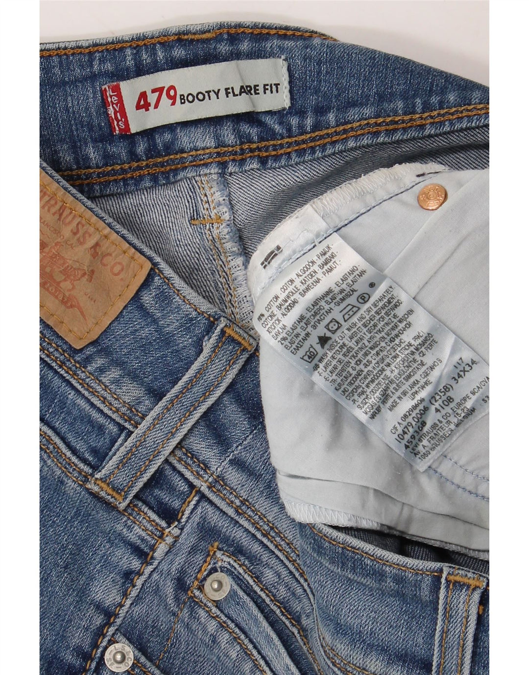 LEVI'S Γυναικείο 479 Bootcut Flared Jeans W34 L30 Μπλε βαμβακερό